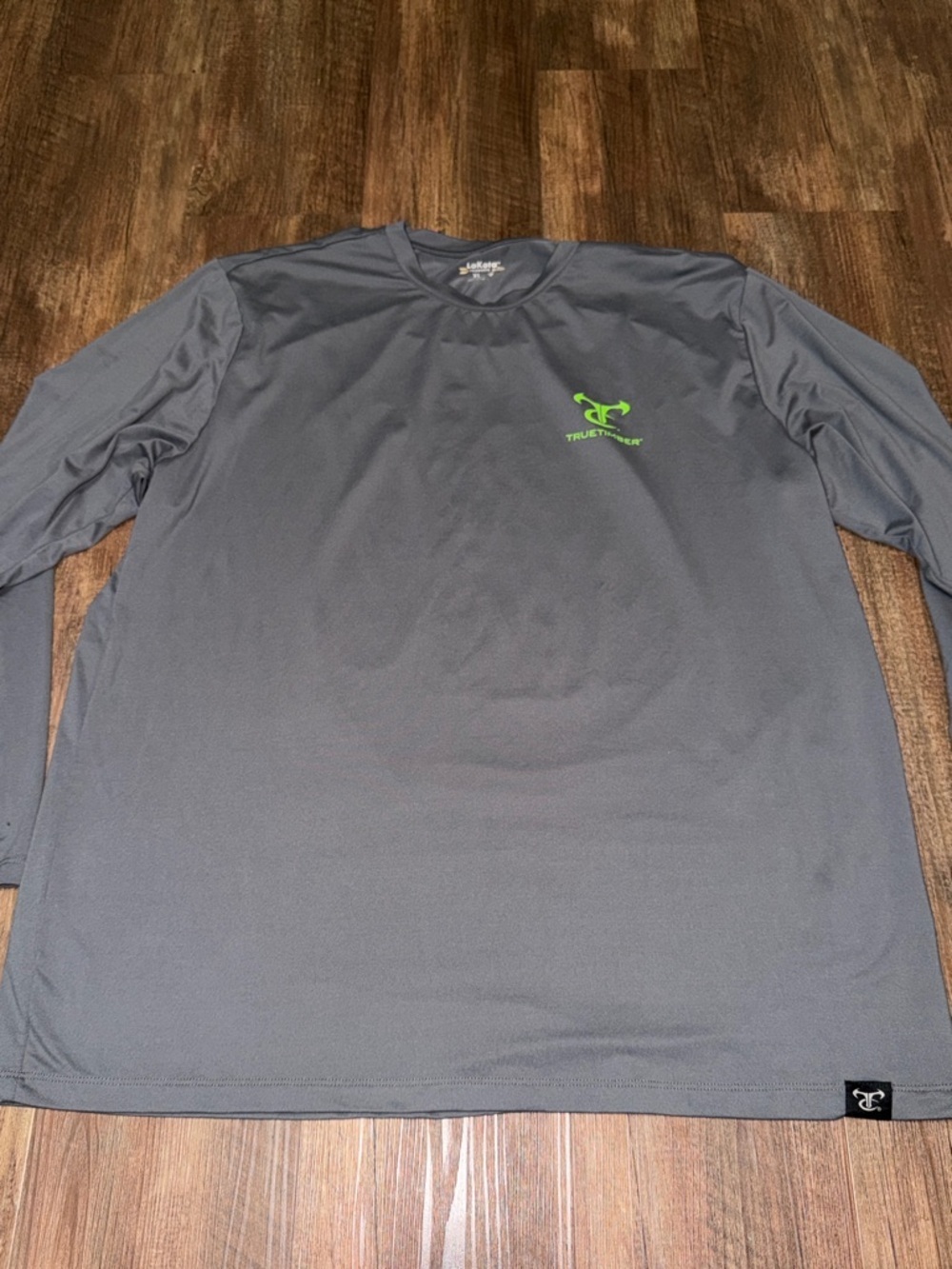 True Timber Mens T-shirt XL Gray & Green Logo Hunting Outdoor Workwear EUC